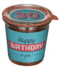 Kuchen im Glas - Happy Birthday 'retro' mit wählbarer Zahl